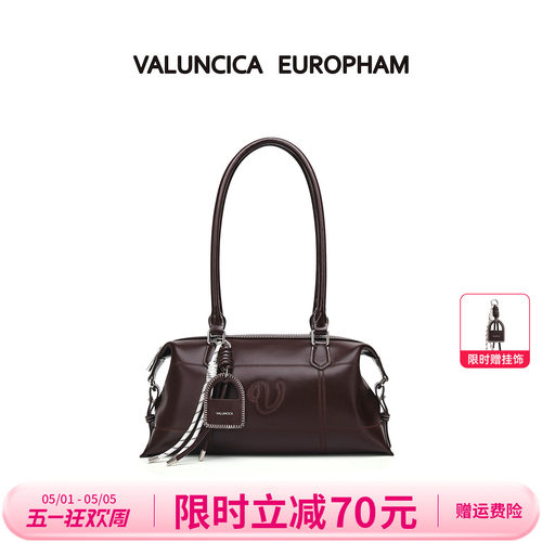 Valuncica/华伦西亚胶卷包新款小众手提法棍包牛皮单肩腋下包包女