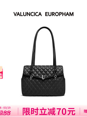 Valuncica/华伦西亚松松包新款大容量通勤双肩包牛皮单肩托特包女