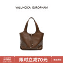 Valuncica 大容量通勤托特包复古牛皮单肩包女 华伦西亚可可包新款