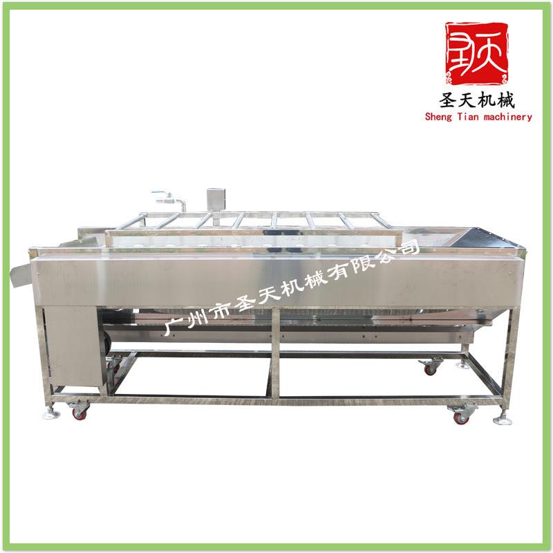 厂家直销毛刷喷淋清洗机 旋转果蔬清洗机 水果打蜡前清洗处理设备