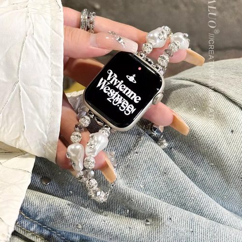 QALUO千洛iwatch镶钻巴洛克珍珠