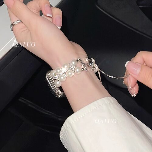 QALUO/千洛珍珠链高级感苹果表带