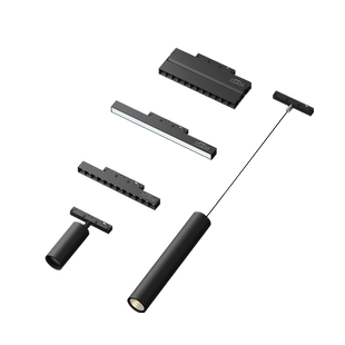 磁吸轨道灯组合套装内嵌式暗藏家用客餐厅无主灯照明LED线条泛光