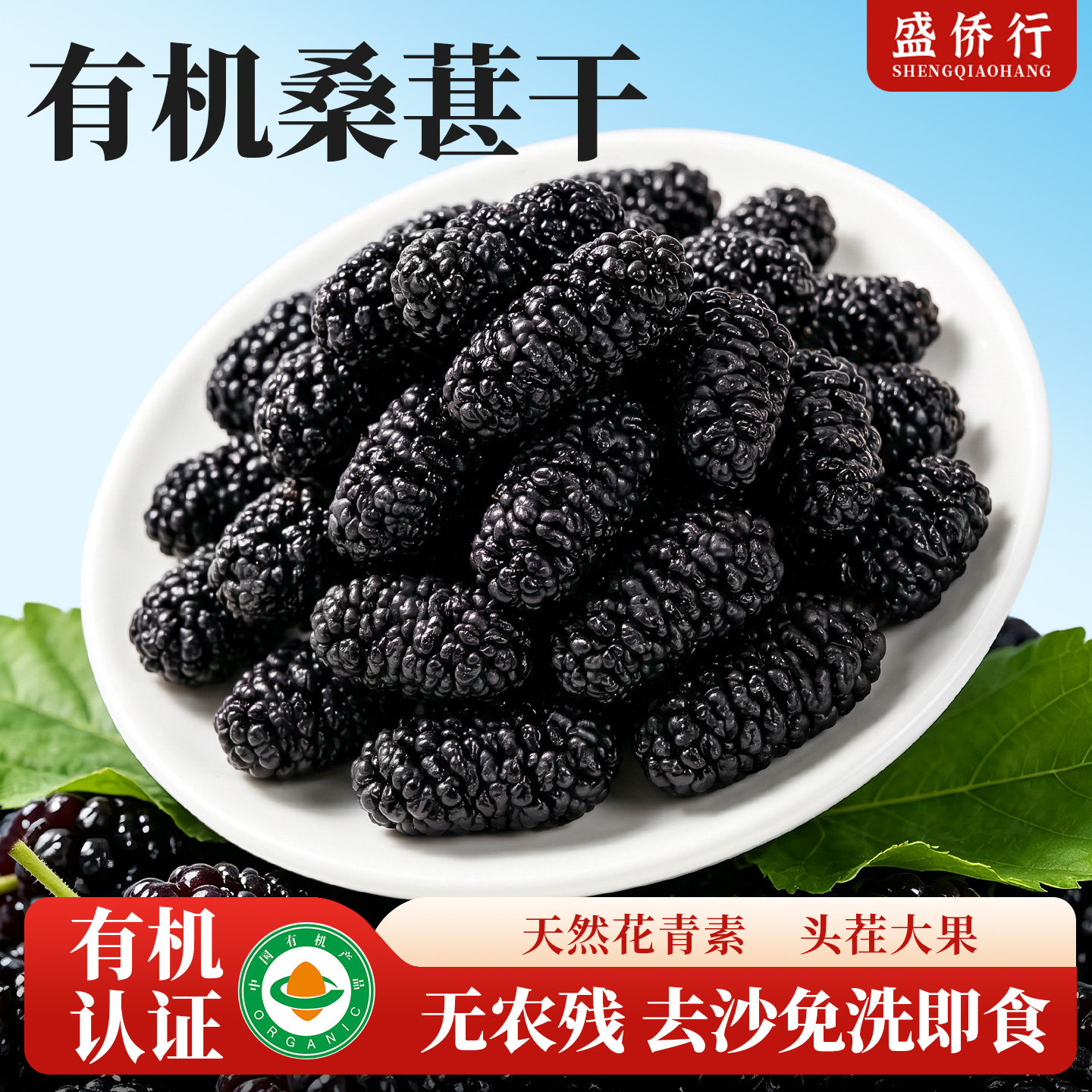 桑葚干新疆特级有机黑桑椹果干无添加正宗品泡茶中药材官方旗舰店