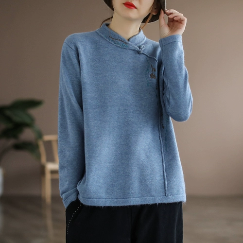 Брендовый ретро этнический лонгслив, футболка, этнический стиль