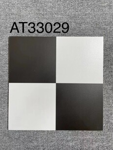 黑白小花砖300x300mm瓷砖厨房卫生间阳台美式哑光防滑地砖墙砖