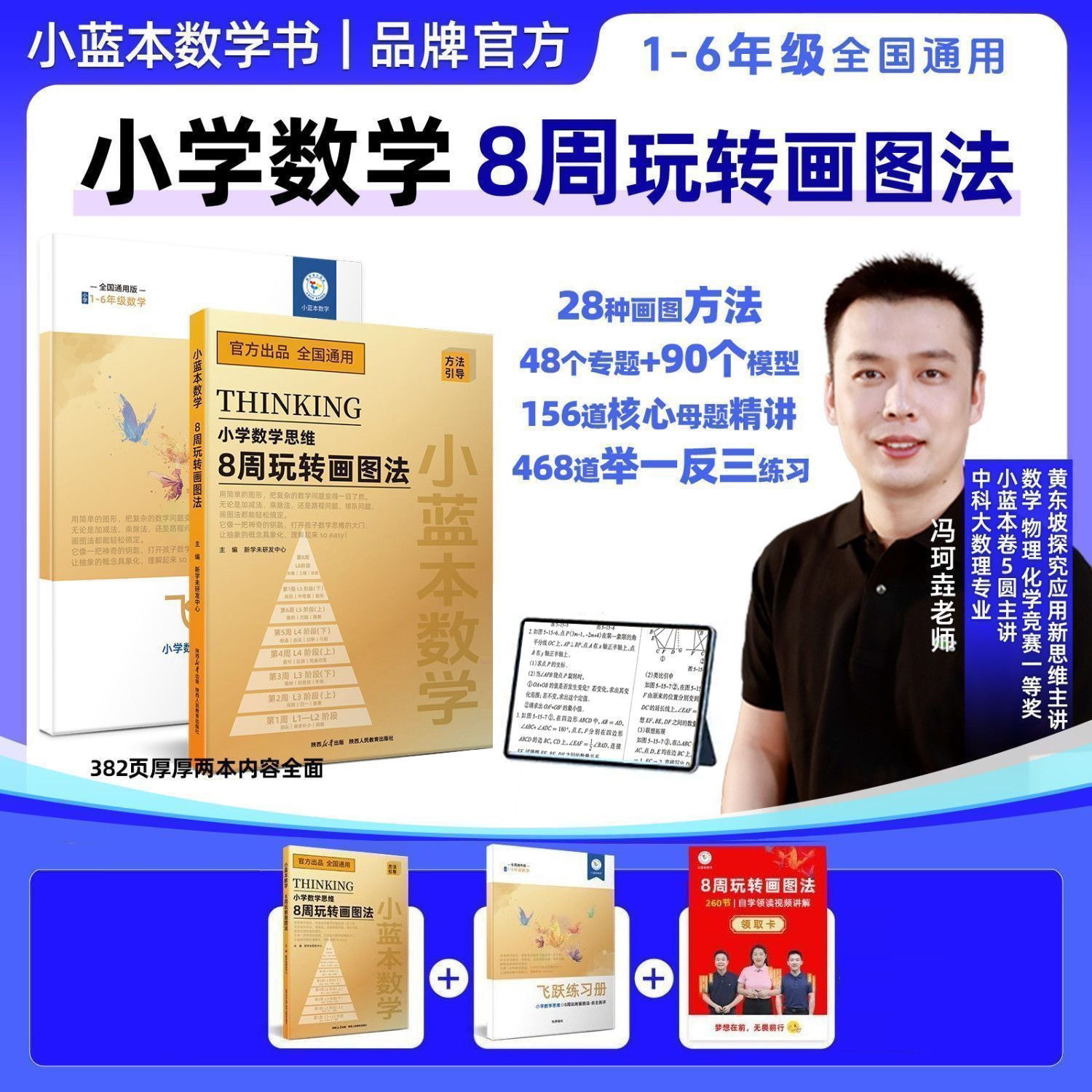 2026小蓝本数学思维8周玩转画图法二合一小学一年级二年级三四五六年级通用版1-6年级小学数学模型计算常考必考教学应用题专项突破