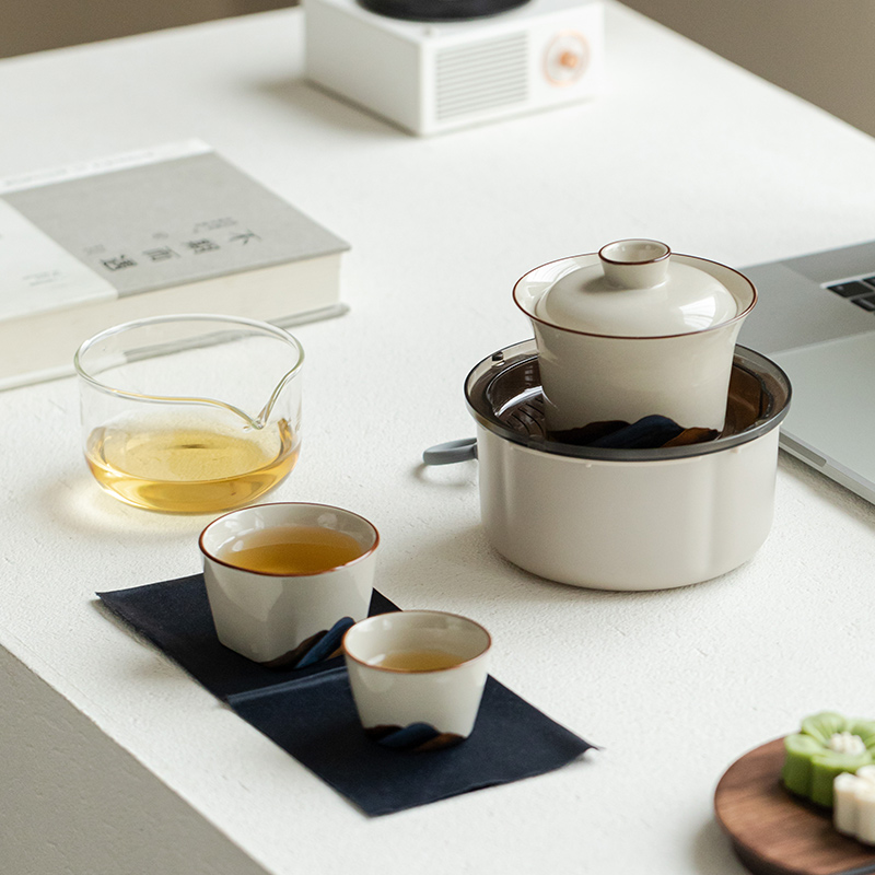 山山而川旅行茶具盖碗套装