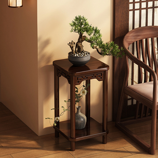 中式花架子客厅落地式置物架实木花台绿植花盆奇石摆放架鱼缸架