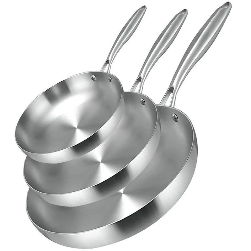 304 Stainless Steel Frying Pan, NonStick Pan Fried Steak Pot