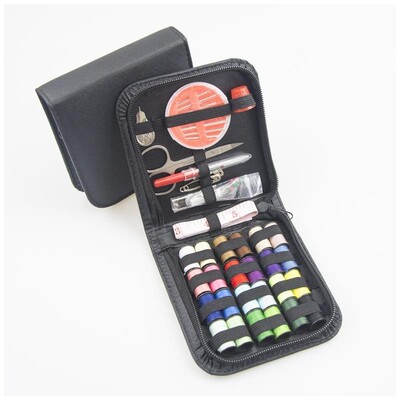 172 piece sewing tool set with needle and thread wrapping