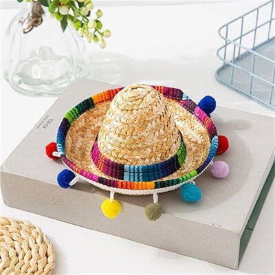 Mexican Small Hat Hair Hoops Sombrero Headbands Festival