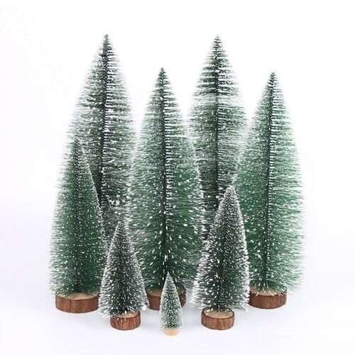 Mini Xmas Tree: DIY Snow-Dusted Pine Needle Table Decor