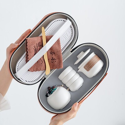 Elegant Ceramic Quick Cup Set Travel Outdoor Portable