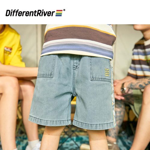 与川儿童水洗织带运动短裤