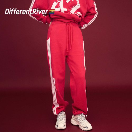 DifferentRiver加绒束脚卫裤长裤