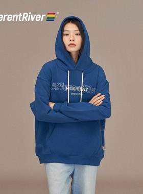 DifferentRiver2023秋冬季男女同款休闲百搭连帽卫衣