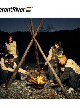 DifferentRiver2023春背心新款民族露营风上衣图腾霍纳瓦毛针织衫