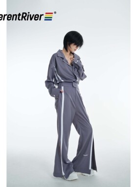 DifferentRiver设计款男女同款双开骑古巴领休闲家居服休闲套装