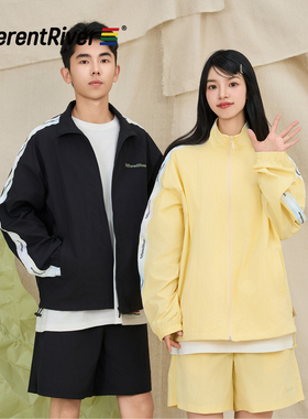 DifferentRiver2024春夏男女同款彩色渐变织带时尚休闲外套