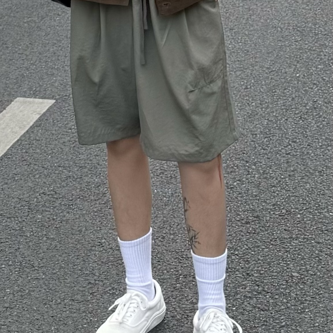SIIIEND夏季凉感抽绳日系短裤