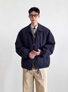 SIIIEND美式复古教练夹克男秋季多色宽松休闲百搭翻领工装外套