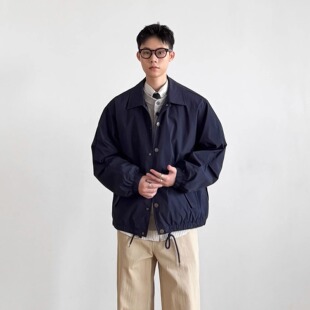 外套 多色宽松休闲百搭翻领工装 SIIIEND美式 复古教练夹克男秋季