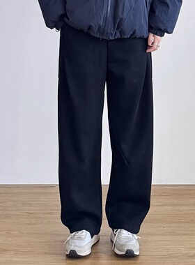 SIIIEND日系简约风宽松抽绳松紧直筒卫裤春夏裤休闲百搭运动长裤