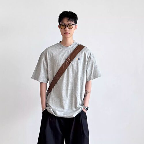 夏季索罗娜印花宽松短袖T恤男
