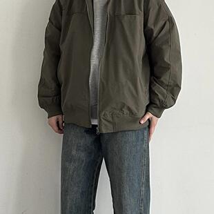 SIIIEND美式 复古棒球领外套男女休闲飞行员棒球服夹克潮