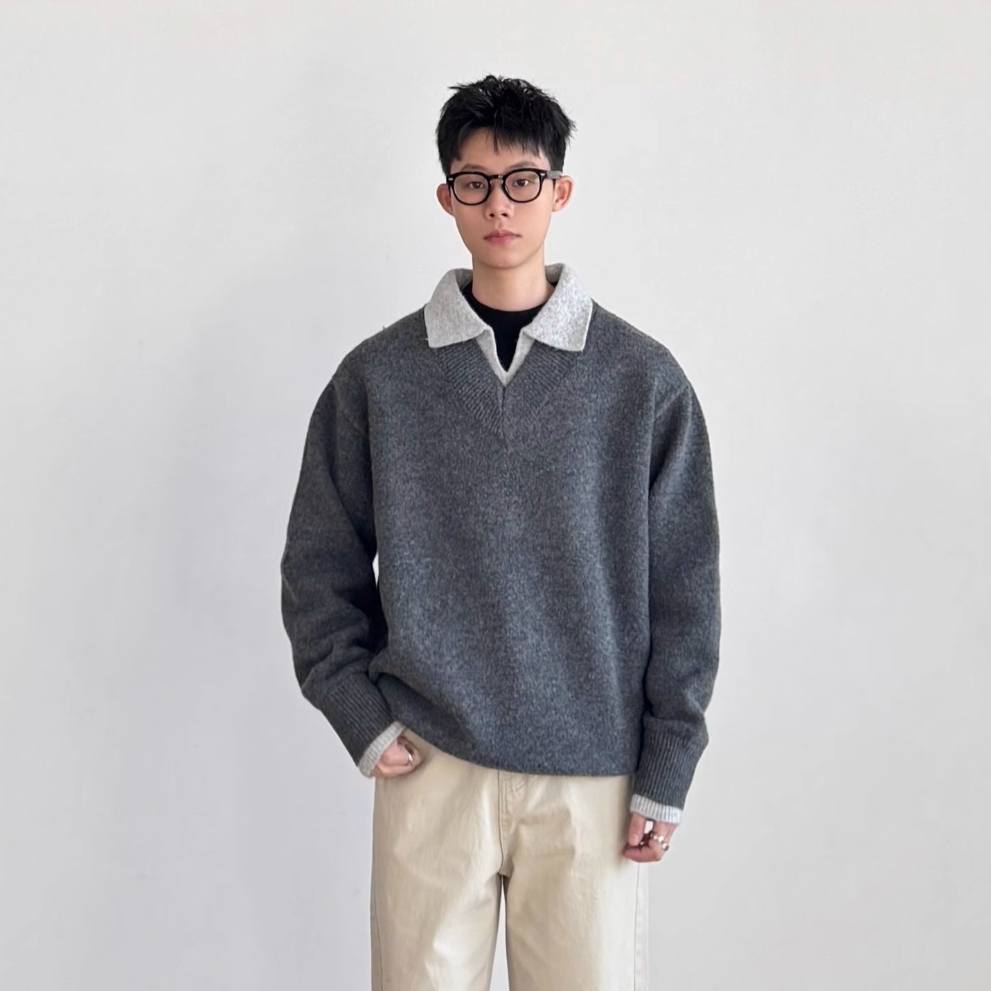 老钱高级感宽松慵懒SIIIEND长袖