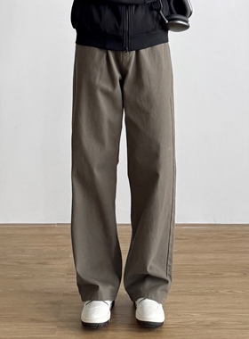 SIIIEND春季日系简约复古基础美拉德风直筒阔腿宽松男休闲裤