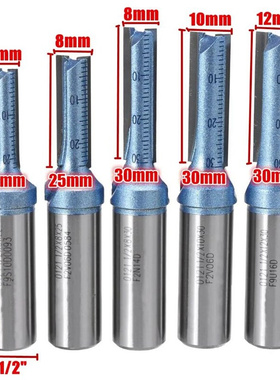 Upgrade 1/2 Inch Shank Double Flute straight Router Bit Wood