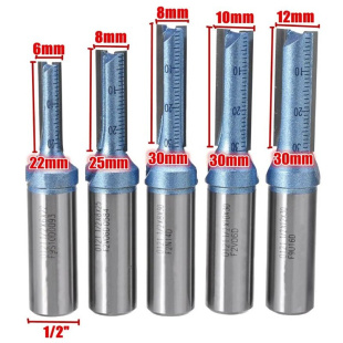Upgrade 1/2 Inch Shank Double Flute straight Router Bit Wood
