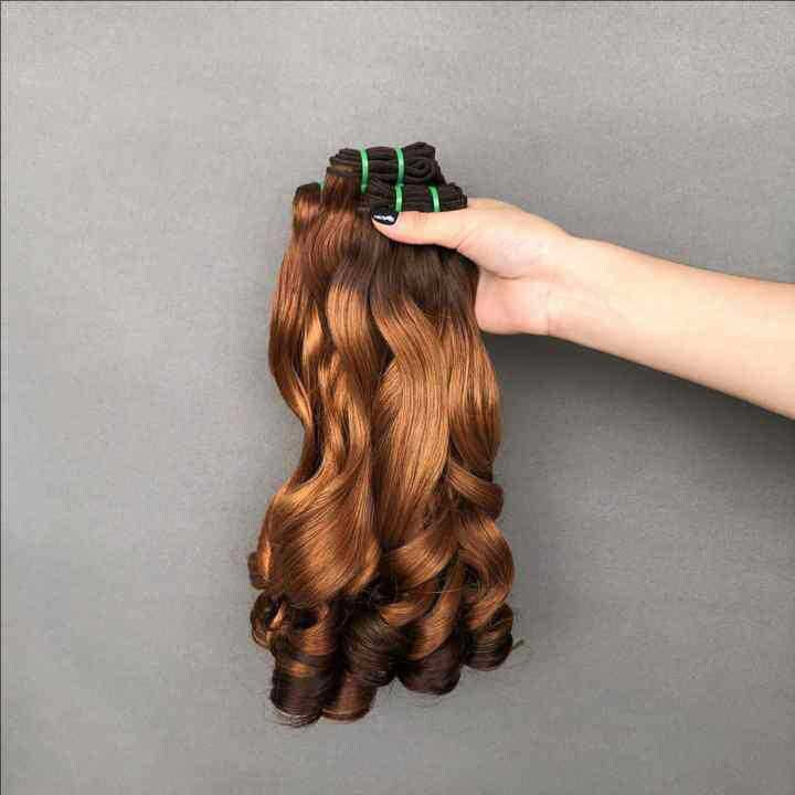 T4/27/4 发帘双齐高幅度卷发发帘发条 Spring curly human hair