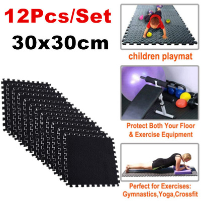 12pcs 30x30cm EVA Foam Interlocking Protective Tile Yoga Gym