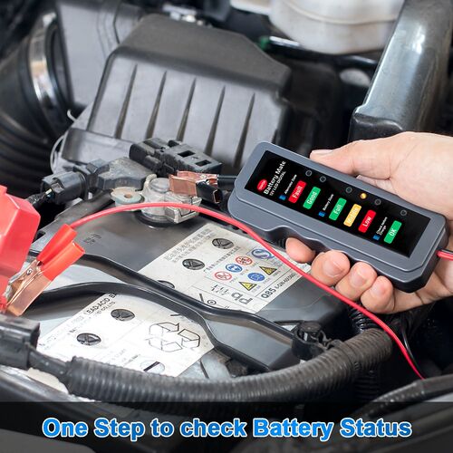 Car Battery Tester BM310 12V Digital 6 LED Light Clip Alter