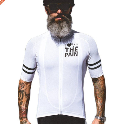 Love The Pain Cycling Jersey Man Summer Bike Clothing Quick-