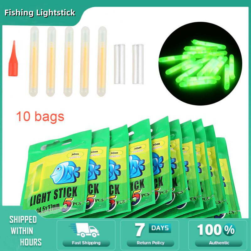 50pcs Fishing Float Light Stick Fireflies Fluorescent