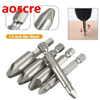 5Pcs 1/4		 Hex Shank Damaged Screw Extractor Drill Bit