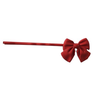Korean sweet girl, simple red bow hairpin, lovely style hair