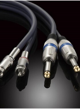 NEW DOUBLE 6.35 TO DOUBLE RCA MALE TO MALE CABLE AUDIO CABL