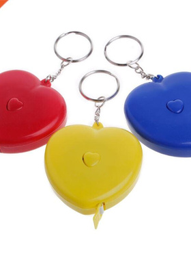 Keychain Portable Retractable Ruler Heart-shaped Tape Measur