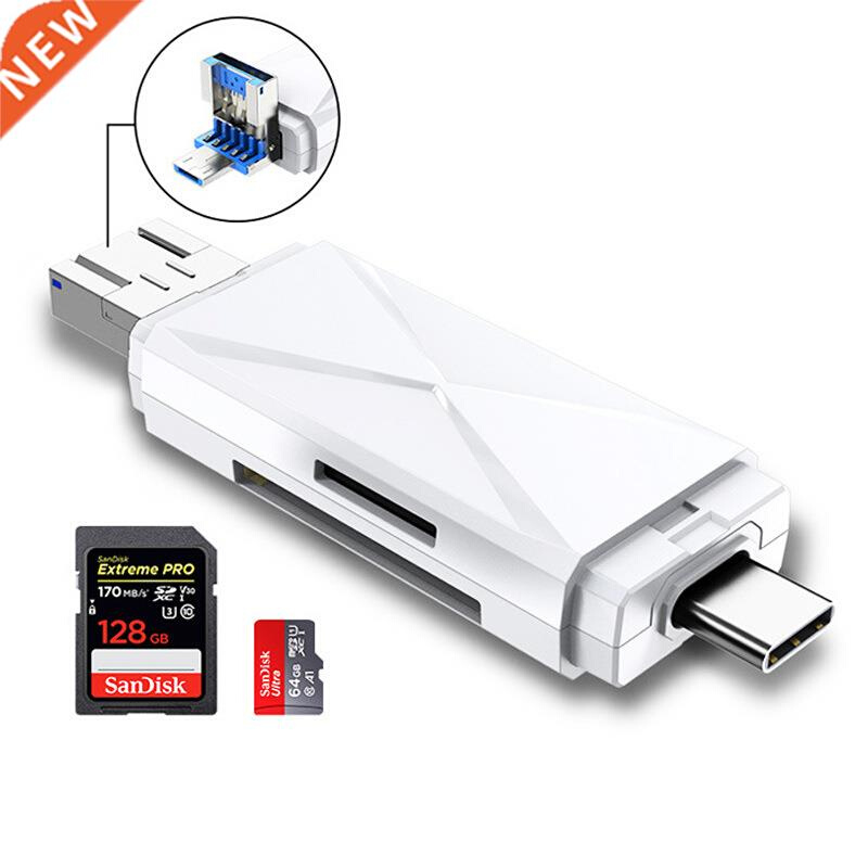 3 IN 1 USB 3.0 Type C Card Reader SDHC SD TF MicroSD Card Re