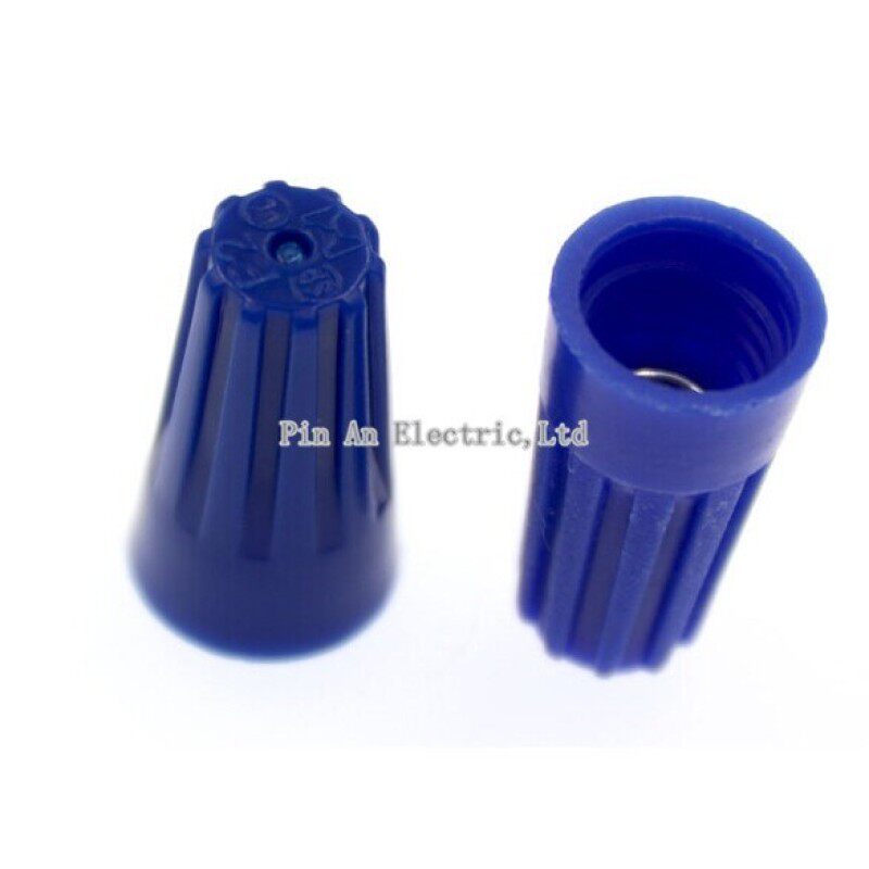 100pcs, P2, blue, spring type thread pressing cap, closed te