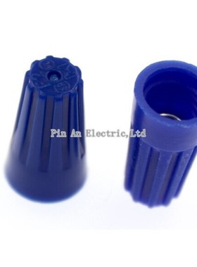 100pcs, P2, blue, spring type thread pressing cap, closed te