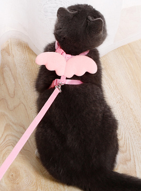 Angel Wings Cute Cat Harnesses Pet Harness and Leash Set For
