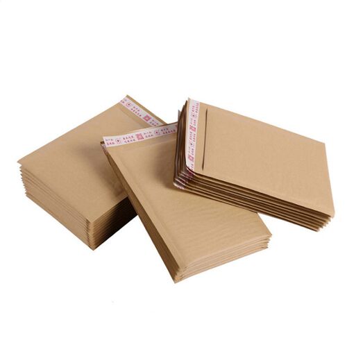 10Pcs Flower Printed Kraft Bubble Mailer Poly Shipping Envel