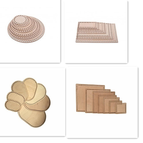 7 sizes Wood base round rectangle oval Square Wooden Basket