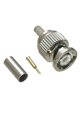 Connector Mini BNC miniBNC Male plug Crimp For RG316 RG174 L